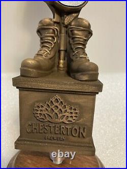 CHESTERTON BREWERY SOLDIERS CROSS draft beer tap handle. INDIANA