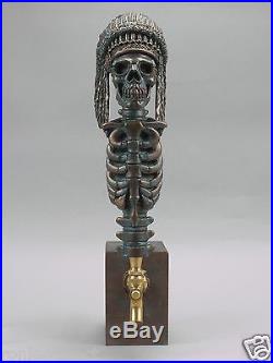 CHIEF INDIAN WARRIOR SKULL BAR BEER TAP HANDLE DIRECT FROM RON LEE