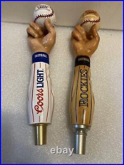 COORS LIGHT COLORADO ROCKIES FASTBALL draft beer tap handle. USA
