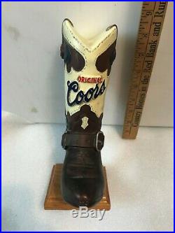 COORS ORIGINAL COWBOY BOOT beer tap handle. Colorado