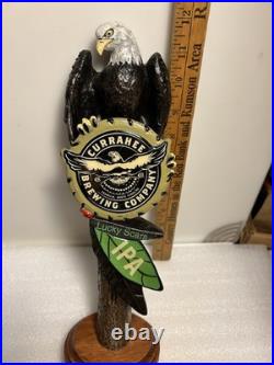 CURAHEE BREWING LUCKY SCARS IPA BALD EAGLE beer tap handle NORTH CAROLINA