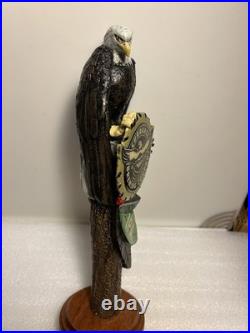 CURAHEE BREWING LUCKY SCARS IPA BALD EAGLE beer tap handle NORTH CAROLINA