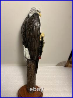 CURAHEE BREWING LUCKY SCARS IPA BALD EAGLE beer tap handle NORTH CAROLINA