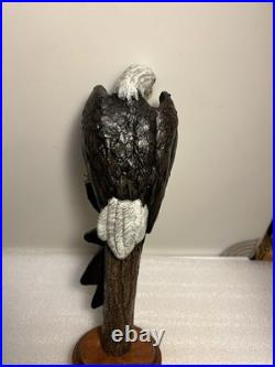 CURAHEE BREWING LUCKY SCARS IPA BALD EAGLE beer tap handle NORTH CAROLINA