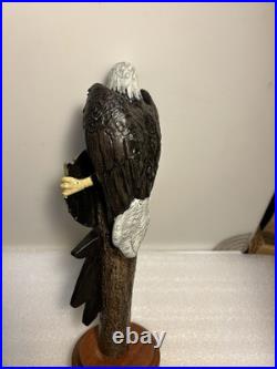 CURAHEE BREWING LUCKY SCARS IPA BALD EAGLE beer tap handle NORTH CAROLINA