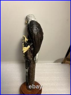 CURAHEE BREWING LUCKY SCARS IPA BALD EAGLE beer tap handle NORTH CAROLINA