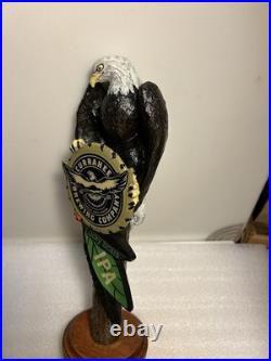 CURAHEE BREWING LUCKY SCARS IPA BALD EAGLE beer tap handle NORTH CAROLINA