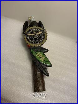 CURAHEE BREWING LUCKY SCARS IPA BALD EAGLE beer tap handle NORTH CAROLINA