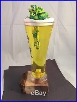Chameleon Brewing Hop On Top Beer Tap Handle Ultra Rare Figural Beer Tap Handle