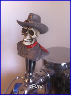 Confederate Soldier Skull beer tap handle for kegerators! Brand New