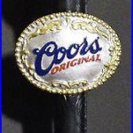 Coors Original Western Cowboy and Belt Buckle Figural Beer Tap Handle