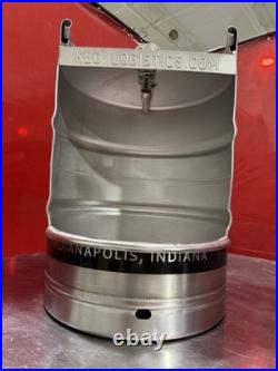 Custom Keg Urinal with Top Manual Flush & Beer Tap Handle