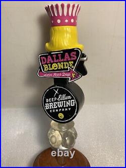DEEP ELLUM BREWING DALLAS BLONDE draft beer tap handle. TEXAS. Now Closed DEEP ELLUM BREWING DALLAS BLONDE draft beer tap handle. TEXAS. Now Closed