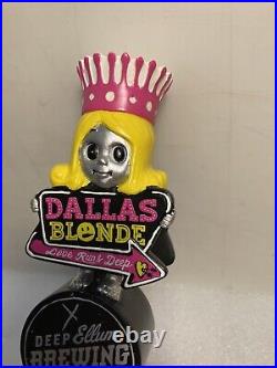 DEEP ELLUM BREWING DALLAS BLONDE draft beer tap handle. TEXAS. Now Closed DEEP ELLUM BREWING DALLAS BLONDE draft beer tap handle. TEXAS. Now Closed