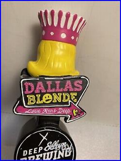 DEEP ELLUM BREWING DALLAS BLONDE draft beer tap handle. TEXAS. Now Closed DEEP ELLUM BREWING DALLAS BLONDE draft beer tap handle. TEXAS. Now Closed