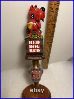DENALI BREWING RED DOG SALOON RED DOG GOLD MINER draft beer tap handle. ALASKA