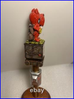 DENALI BREWING RED DOG SALOON RED DOG GOLD MINER draft beer tap handle. ALASKA