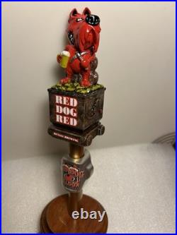 DENALI BREWING RED DOG SALOON RED DOG GOLD MINER draft beer tap handle. ALASKA
