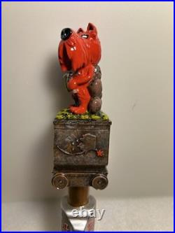 DENALI BREWING RED DOG SALOON RED DOG GOLD MINER draft beer tap handle. ALASKA