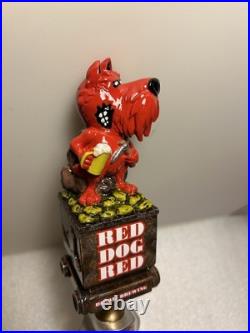 DENALI BREWING RED DOG SALOON RED DOG GOLD MINER draft beer tap handle. ALASKA