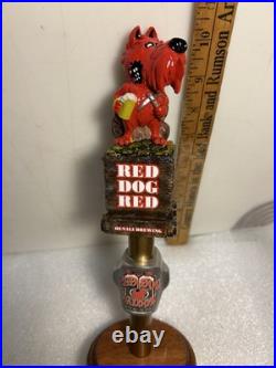 DENALI BREWING RED DOG SALOON RED DOG RED MINER draft beer tap handle. ALASKA DENALI BREWING RED DOG SALOON RED DOG RED MINER draft beer tap handle. ALASKA