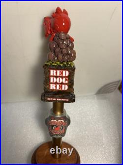 DENALI BREWING RED DOG SALOON RED DOG RED MINER draft beer tap handle. ALASKA