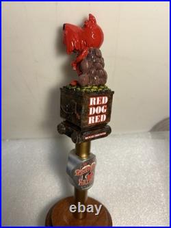 DENALI BREWING RED DOG SALOON RED DOG RED MINER draft beer tap handle. ALASKA