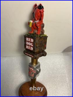 DENALI BREWING RED DOG SALOON RED DOG RED MINER draft beer tap handle. ALASKA