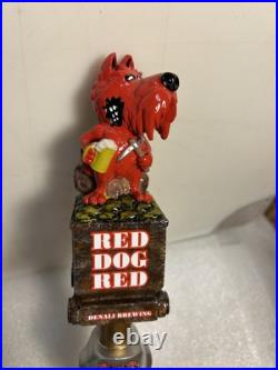 DENALI BREWING RED DOG SALOON RED DOG RED MINER draft beer tap handle. ALASKA
