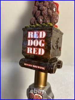 DENALI BREWING RED DOG SALOON RED DOG RED MINER draft beer tap handle. ALASKA