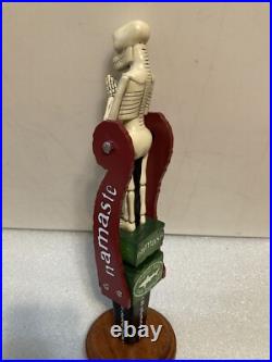 DOGFISH HEAD NAMASTE TILTING SKELETON PENDELUM draft beer tap handle. DELAWARE