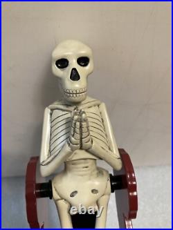 DOGFISH HEAD NAMASTE TILTING SKELETON PENDELUM draft beer tap handle. DELAWARE