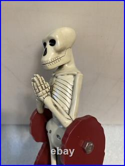 DOGFISH HEAD NAMASTE TILTING SKELETON PENDELUM draft beer tap handle. DELAWARE