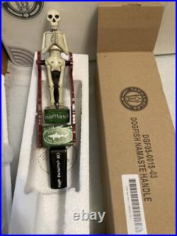 DOGFISH HEAD NAMASTE TILTING SKELETON PENDELUM draft beer tap handle. DELAWARE