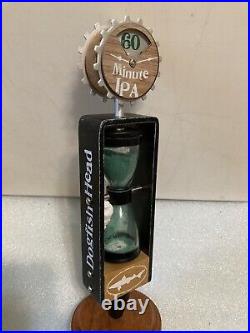 DOGFISH HEAD UBER MINUTE IPA HOURGLASS DESIGN draft beer tap handle. DELAWARE DOGFISH HEAD UBER MINUTE IPA HOURGLASS DESIGN draft beer tap handle. DELAWARE