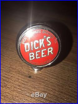 Dicks Beer Chrome Tapper Tap Handle Topper Handle Quincy Illinois Dick Brothers