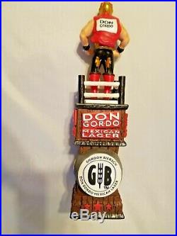 Don Gordo Lucha Libre Wrestler GB Gordon Biersch 10.5 Draft Beer Keg Tap Handle