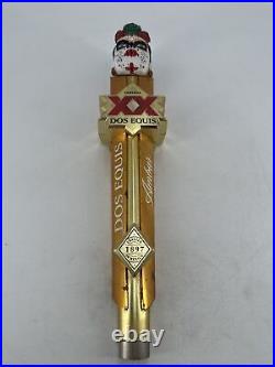 Dos Equis Ambar Cerveza 14 Beer Tap Handle Gold Day of the Dead Sugar Skull