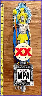Dos Equis Beer Tap Handle Knob Top Keg Bar Cerveza Draft Mexican Pale Ale Aztec