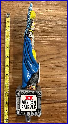 Dos Equis Beer Tap Handle Knob Top Keg Bar Cerveza Draft Mexican Pale Ale Aztec