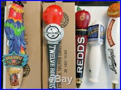 Draft Beer Keg Bar Tap Handle Lot of 9 Rare New & Used Lost Coast Redd's Leinie