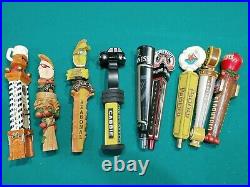 Draft Beer Tap Handle Lot of 9 Paulaner Newcastle Pacifico Guinness Ciderboy etc