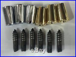 Draft Beer Tap Handle Repair Kit- Incl. Gold/Silver Ferrules + Replacement Bolts