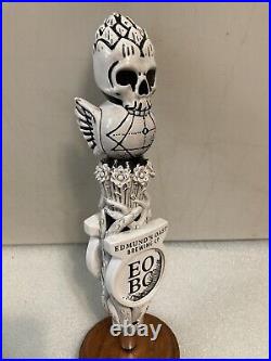 EDMONDS OAST FLYING SKULL draft beer tap handle. SOUTH CAROLINA