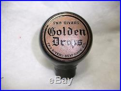 Extremely Rare Antique Two Rivers Golden Drops Beer Knob Beer Tap Handle Super