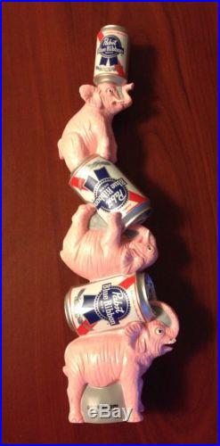 EXTREMELY RARE -Pabst Blue Ribbon Pink Elephants Come Home Beer Draft Tap Handle