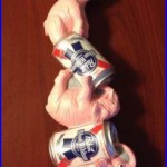 EXTREMELY RARE -Pabst Blue Ribbon Pink Elephants Come Home Beer Draft Tap Handle