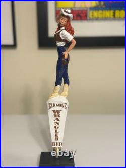 Elk Grove Wrangler Red Beer Tap Handle New