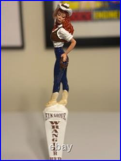 Elk Grove Wrangler Red Beer Tap Handle New