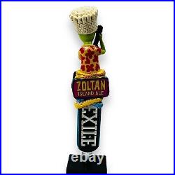 Exile Brewing Beer Tap Handle 11 Zoltan Island Ale HAWAII Space ALIEN UFO IOWA